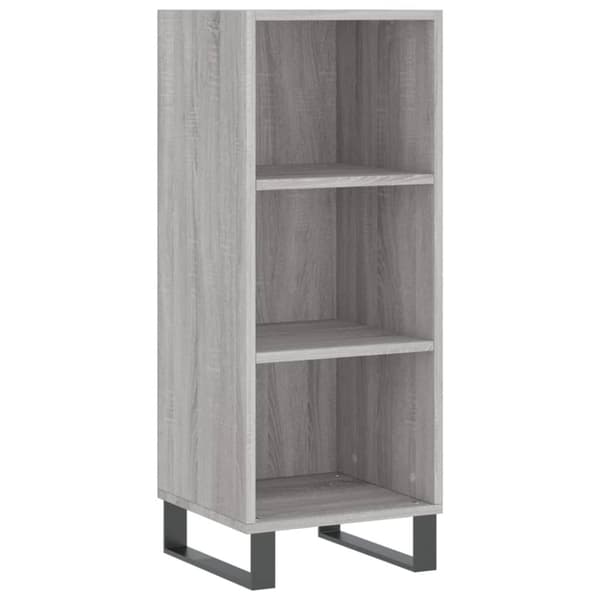 vidaXL højskab 34,5x34x180 cm konstrueret træ grå sonoma-eg