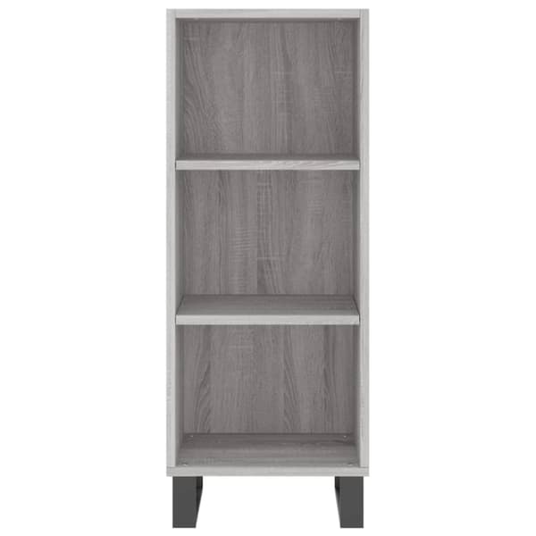vidaXL højskab 34,5x34x180 cm konstrueret træ grå sonoma-eg