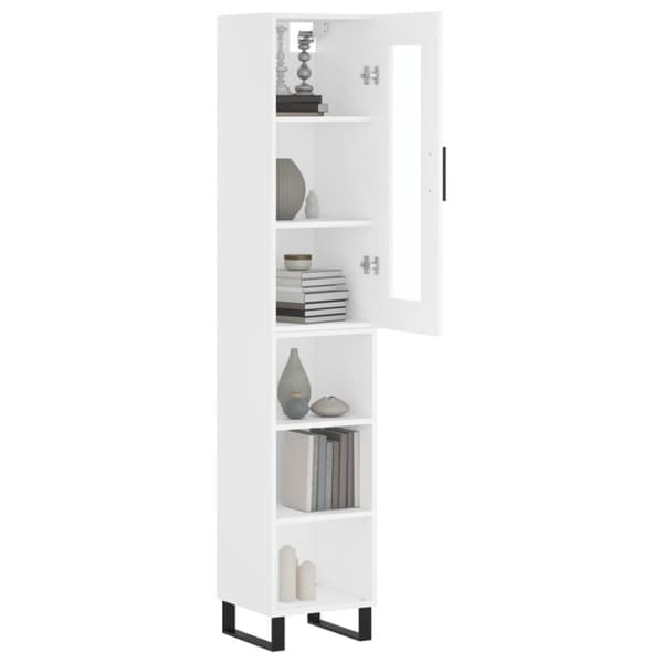 vidaXL skab 34,5x34x180 cm konstrueret træ hvid