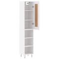 Miniatyrbilde 4 av 11: vidaXL Highboard hvit 34,5x34x180 cm konstruert tre