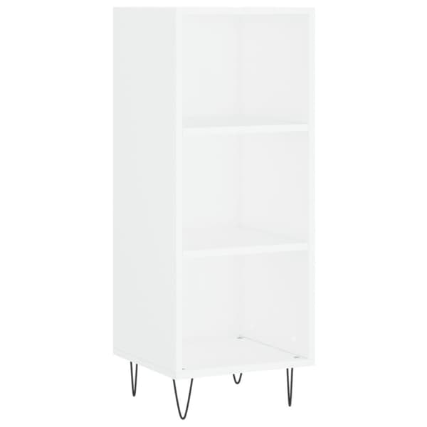 vidaXL Highboard hvit 34,5x34x180 cm konstruert tre