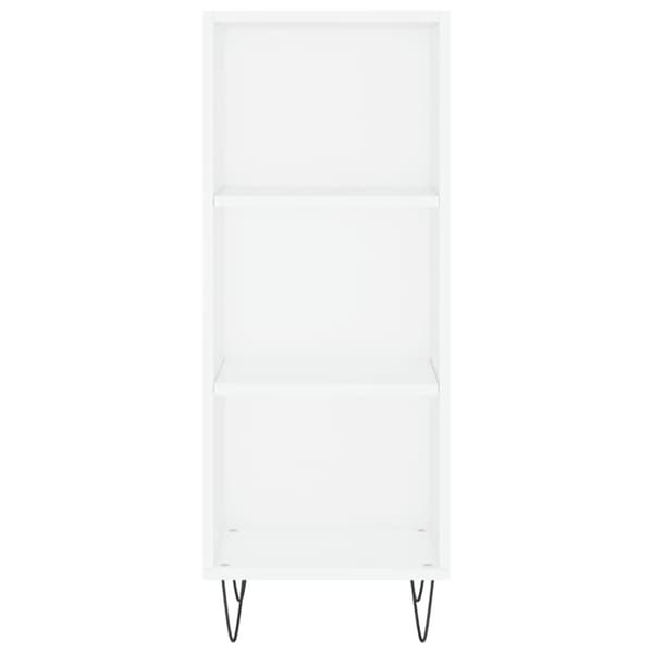 vidaXL Highboard hvit 34,5x34x180 cm konstruert tre