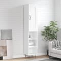 Miniatyrbilde 2 av 11: vidaXL Highboard hvit 34,5x34x180 cm konstruert tre