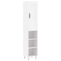 Miniatyrbilde 1 av 11: vidaXL Highboard hvit 34,5x34x180 cm konstruert tre