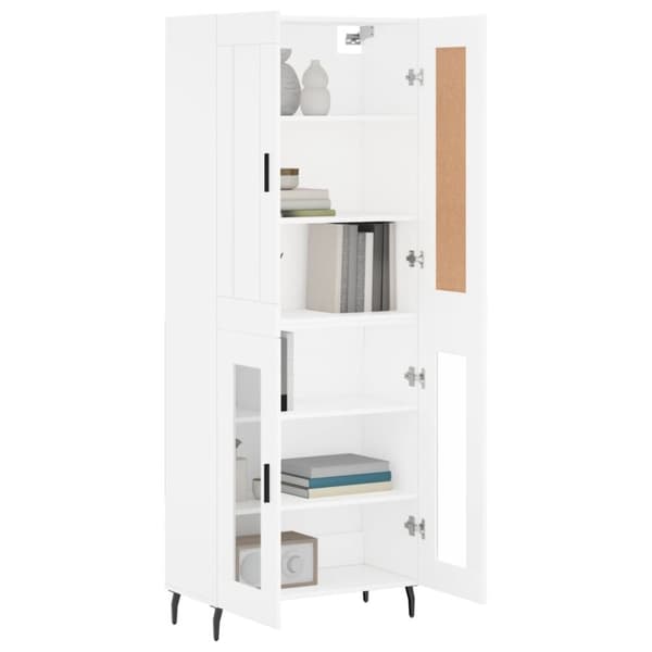 vidaXL Högskåp vit 69,5x34x180 cm konstruerat trä