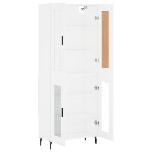 vidaXL Kaappi valkoinen 69,5x34x180 cm tekninen puu