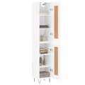 Miniatyrbilde 3 av 11: vidaXL Highboard høyglans hvit 34,5x34x180 cm konstruert tre