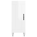 Miniatyrbilde 6 av 11: vidaXL Highboard høyglans hvit 34,5x34x180 cm konstruert tre