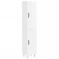 Miniatyrbilde 1 av 11: vidaXL Highboard høyglans hvit 34,5x34x180 cm konstruert tre