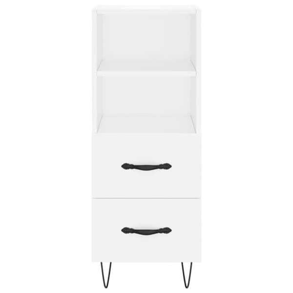 vidaXL Highboard hvit 34,5x34x180 cm konstruert tre