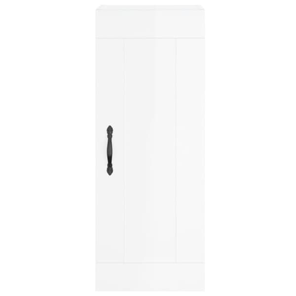 vidaXL skab 34,5x34x180 cm konstrueret træ hvid højglans