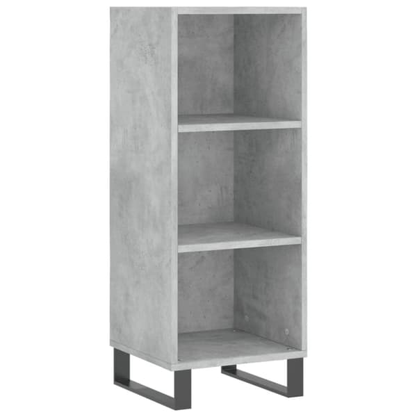 vidaXL Highboard betonggrå 34,5x34x180 cm konstruert tre