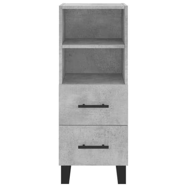 vidaXL Highboard betonggrå 34,5x34x180 cm konstruert tre