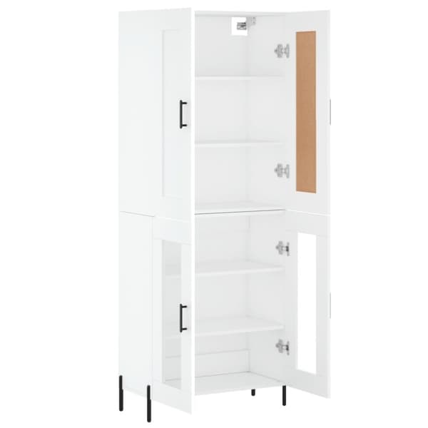 vidaXL højskab 69,5x34x180 cm konstrueret træ hvid