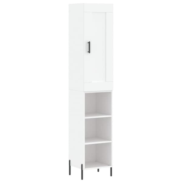 vidaXL skab 34,5x34x180 cm konstrueret træ hvid