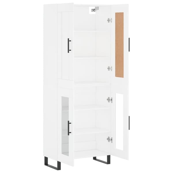 vidaXL Högskåp vit 69,5x34x180 cm konstruerat trä