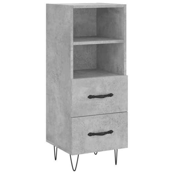 vidaXL skab 34,5x34x180 cm konstrueret træ betongrå