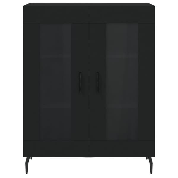 vidaXL Högskåp svart 69,5x34x180 cm konstruerat trä