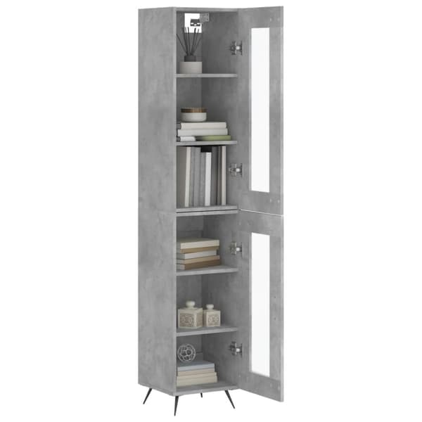 vidaXL skab 34,5x34x180 cm konstrueret træ betongrå