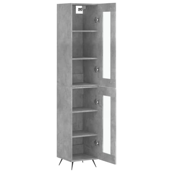 vidaXL skab 34,5x34x180 cm konstrueret træ betongrå