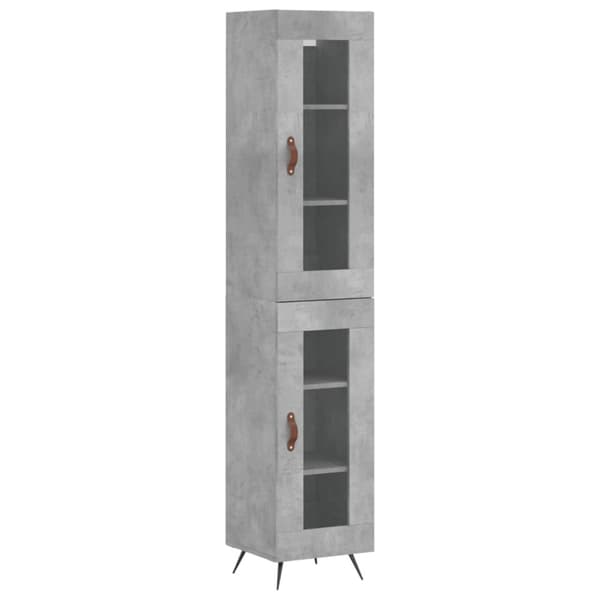 vidaXL skab 34,5x34x180 cm konstrueret træ betongrå