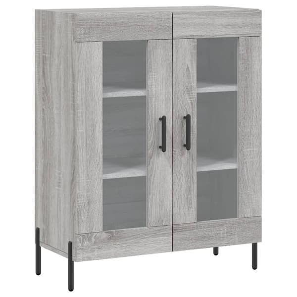 vidaXL Highboard grå sonoma 69,5x34x180 cm konstruert tre