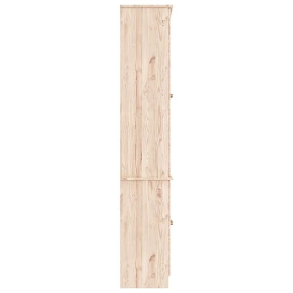 vidaXL vitrineskab ALTA 77x35x186,5 cm massivt fyrretræ