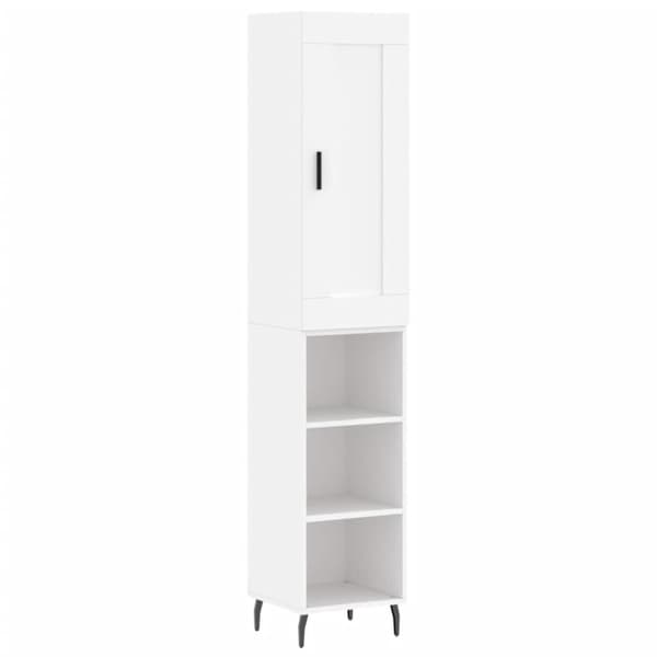 vidaXL skab 34,5x34x180 cm konstrueret træ hvid