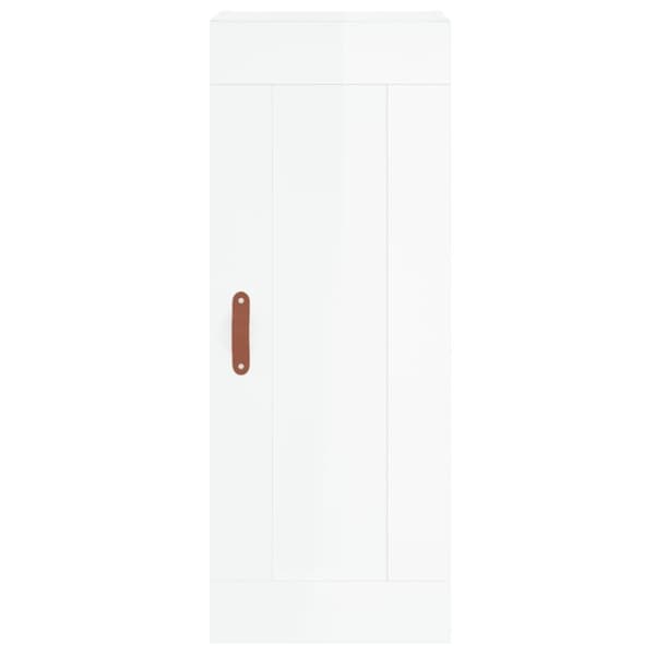 vidaXL skab 34,5x34x180 cm konstrueret træ hvid højglans