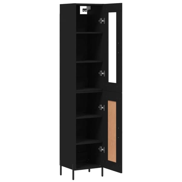 vidaXL skab 34,5x34x180 cm konstrueret træ sort