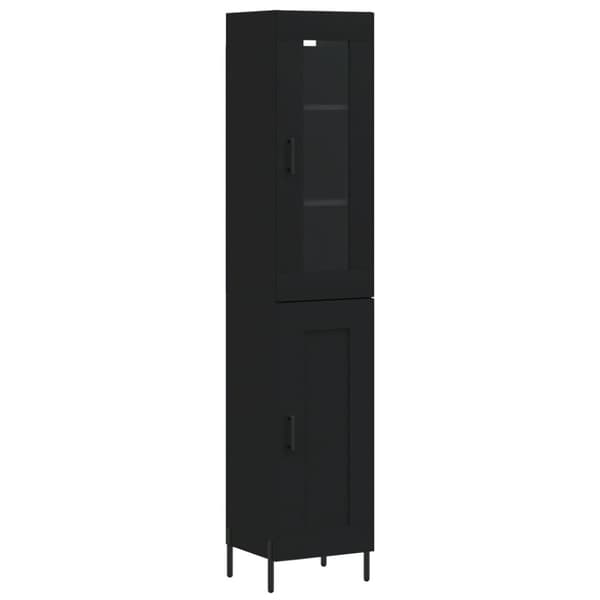 vidaXL skab 34,5x34x180 cm konstrueret træ sort