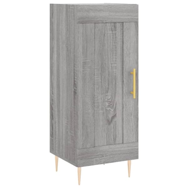 vidaXL højskab 34,5x34x180 cm konstrueret træ grå sonoma-eg