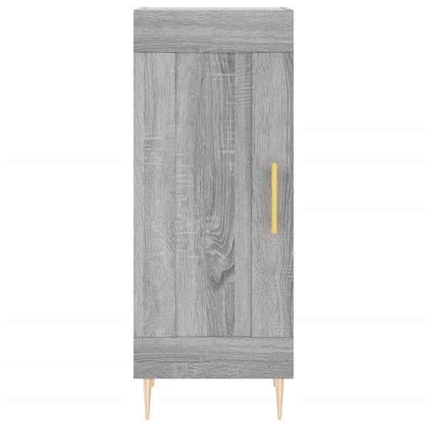 vidaXL højskab 34,5x34x180 cm konstrueret træ grå sonoma-eg