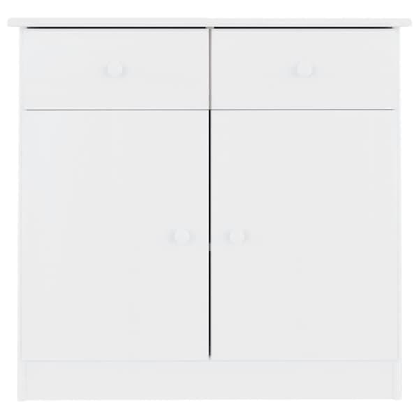 vidaXL Skjenk ALTA hvit 77x35x73 cm heltre furu