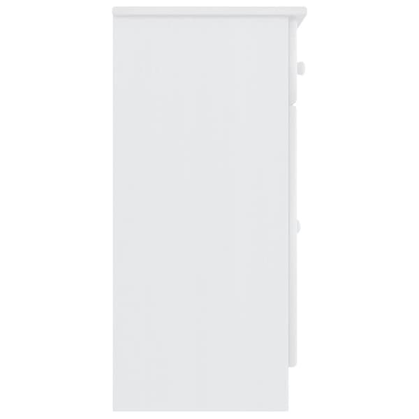 vidaXL Skjenk ALTA hvit 77x35x73 cm heltre furu