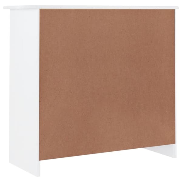 vidaXL Skjenk ALTA hvit 77x35x73 cm heltre furu