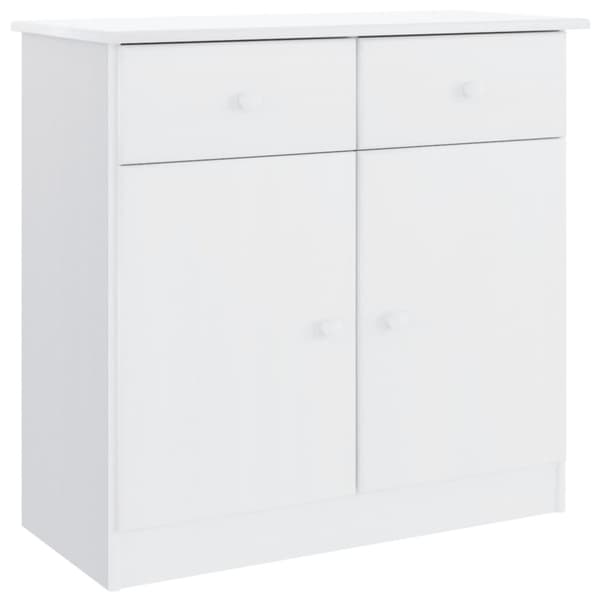 vidaXL skænk ALTA 77x35x73 cm massivt fyrretræ hvid