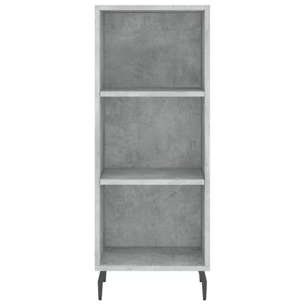 vidaXL Kaappi betoninharmaa 34,5x34x180 cm tekninen puu