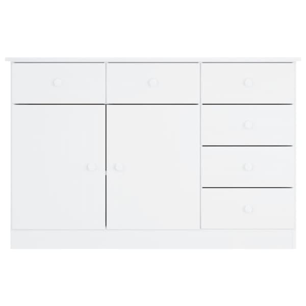 vidaXL Skänk ALTA vit 112x35x73 cm massiv furu