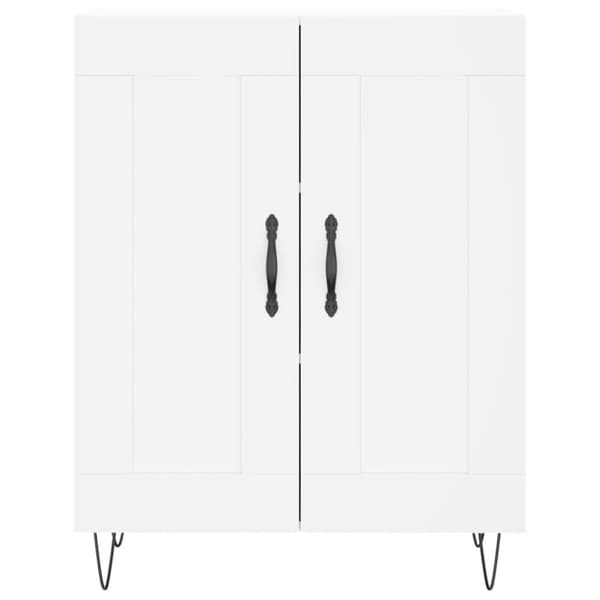 vidaXL højskab 69,5x34x180 cm konstrueret træ hvid