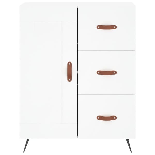 vidaXL højskab 69,5x34x180 cm konstrueret træ hvid