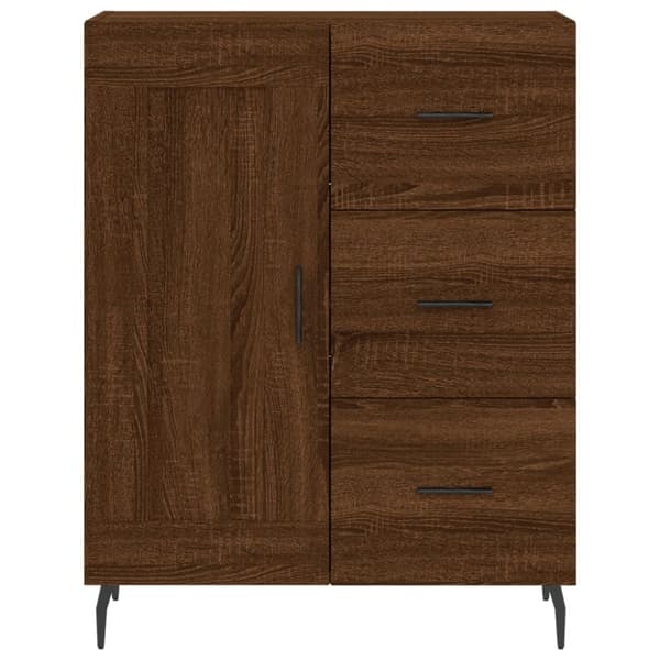 vidaXL højskab 69,5x34x180 cm konstrueret træ brun egetræsfarve