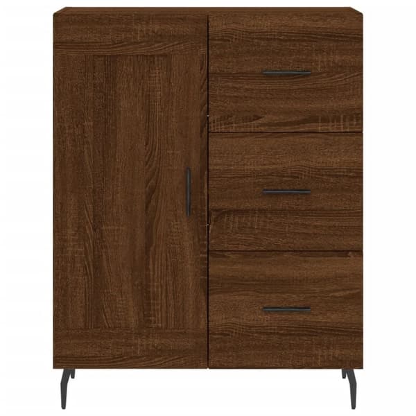 vidaXL højskab 69,5x34x180 cm konstrueret træ brun egetræsfarve