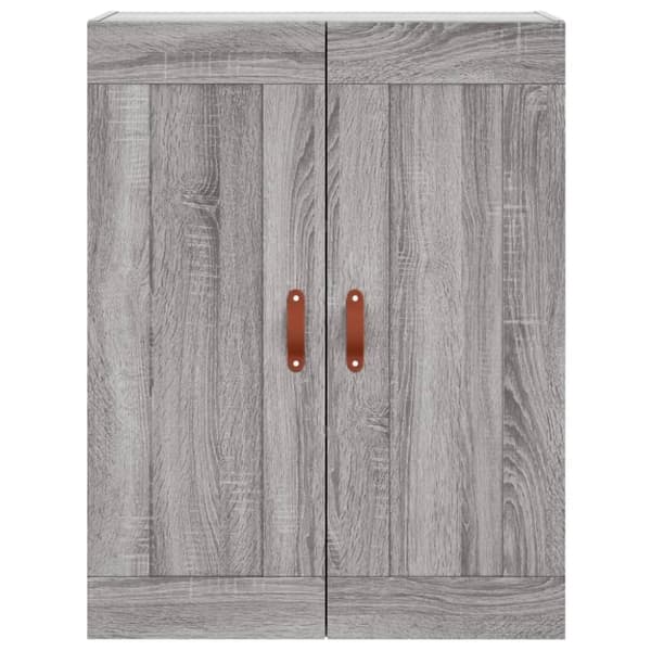 vidaXL højskab 69,5x34x180 cm konstrueret træ grå sonoma-eg