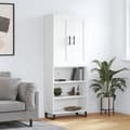 Miniatyrbild 2 av 11: vidaXL Högskåp vit 69,5x34x180 cm konstruerat trä