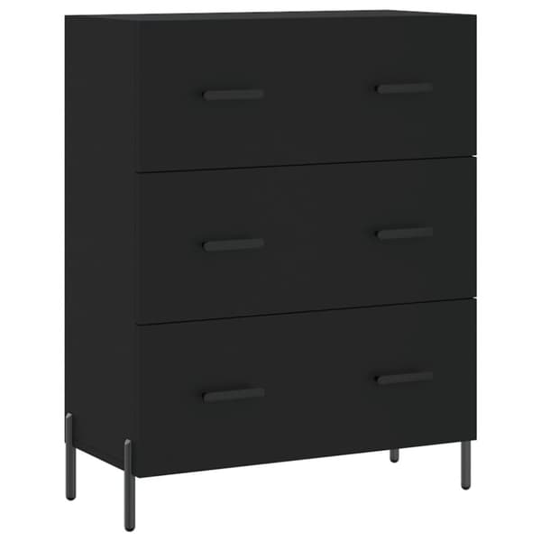 vidaXL Högskåp svart 69,5x34x180 cm konstruerat trä