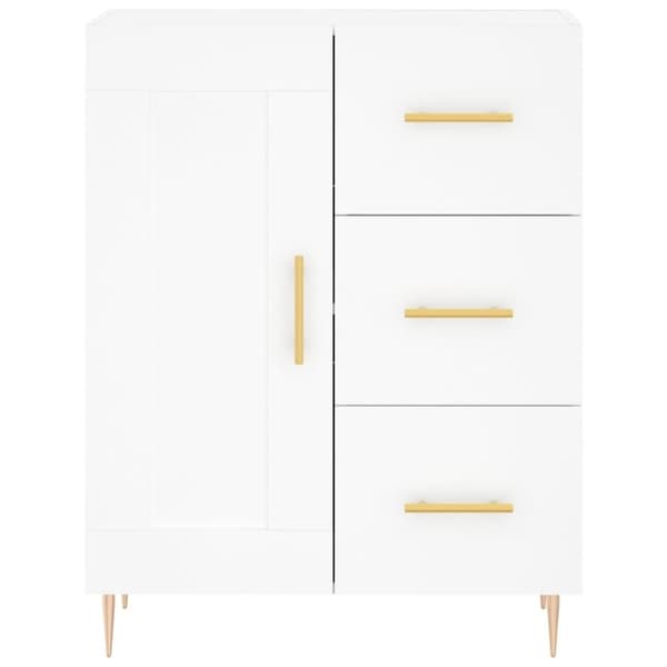 vidaXL højskab 69,5x34x180 cm konstrueret træ hvid