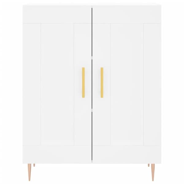 vidaXL højskab 69,5x34x180 cm konstrueret træ hvid