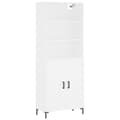 Miniatyrbilde 1 av 11: vidaXL Highboard hvit 69,5x34x180 cm konstruert tre