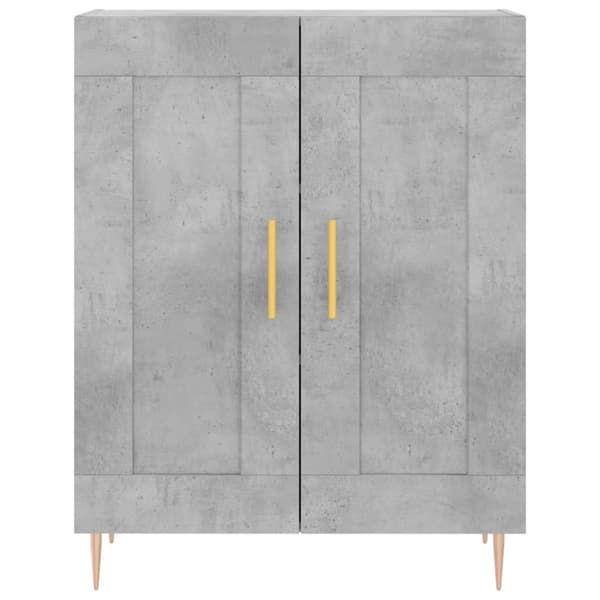 vidaXL Högskåp betonggrå 69,5x34x180 cm konstruerat trä